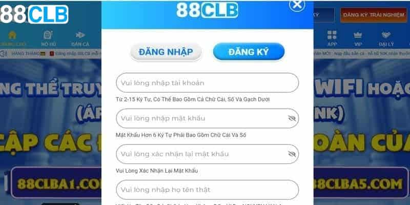 Hướng dẫn đăng ký 88CLB cực đơn giản